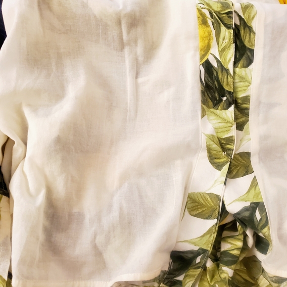 H&M Yellow and Green Lemon-Print Midi Dress - Picture 4 of 5